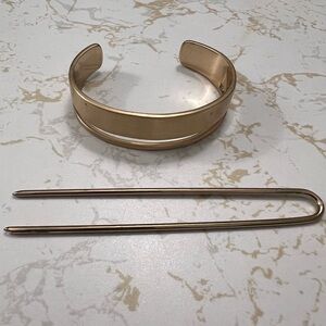 Jen Atkin X Chloe + Isabel Hair Bun Cuff & Pin Set - Brushed Gold